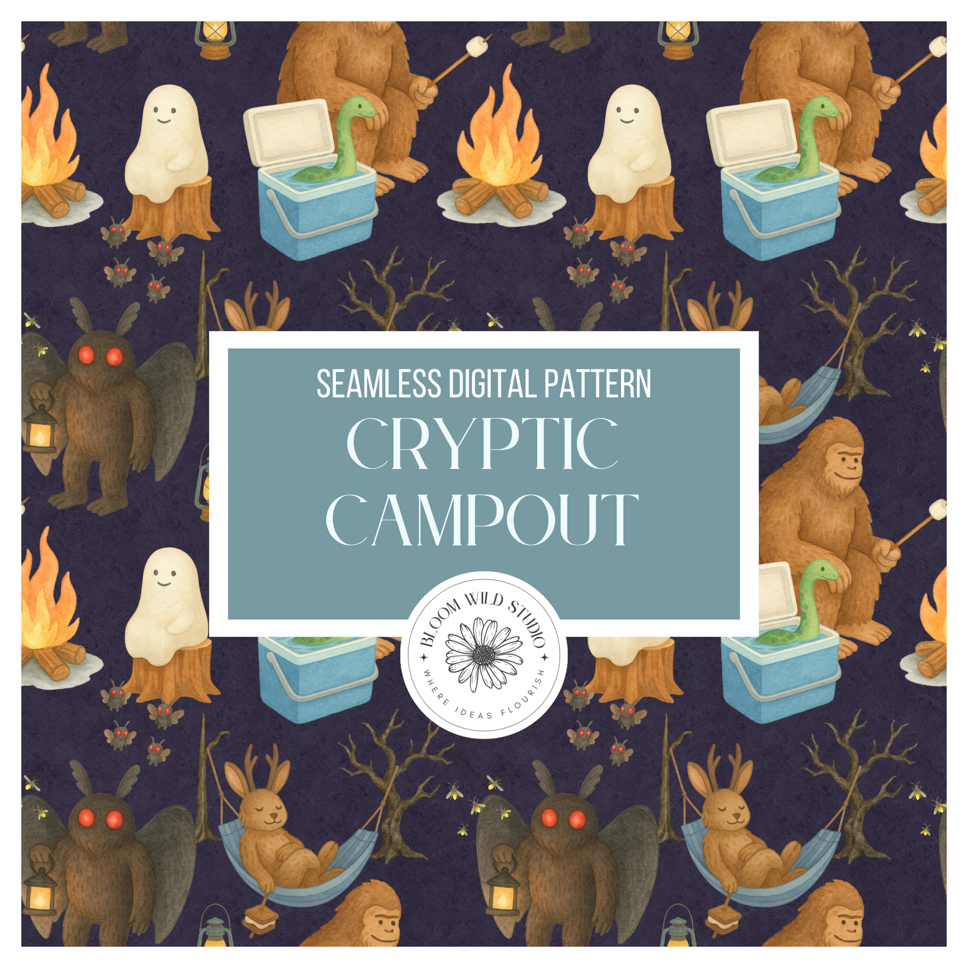 Cryptid Campout Seamless