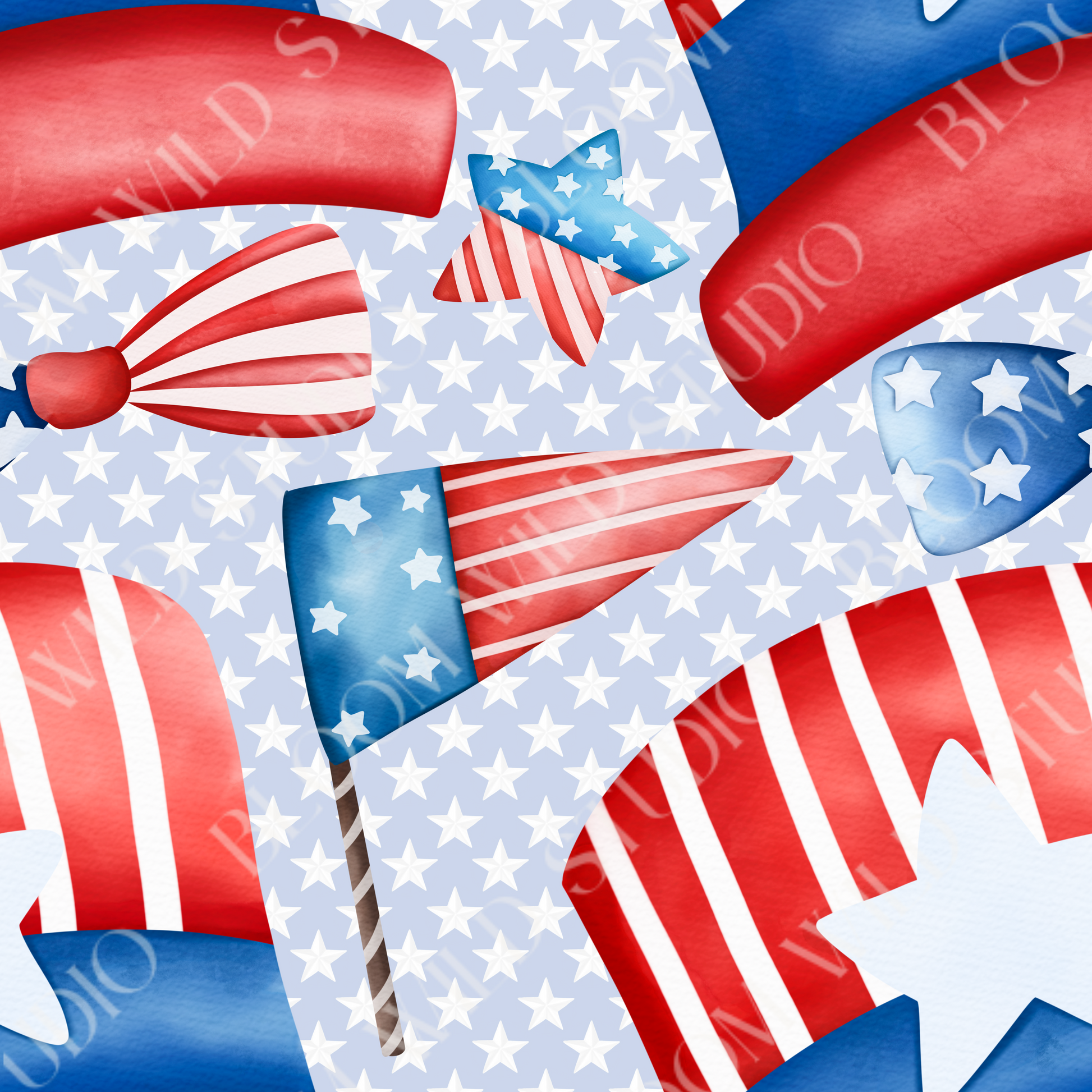 Stars & Stripes Celebration Seamless